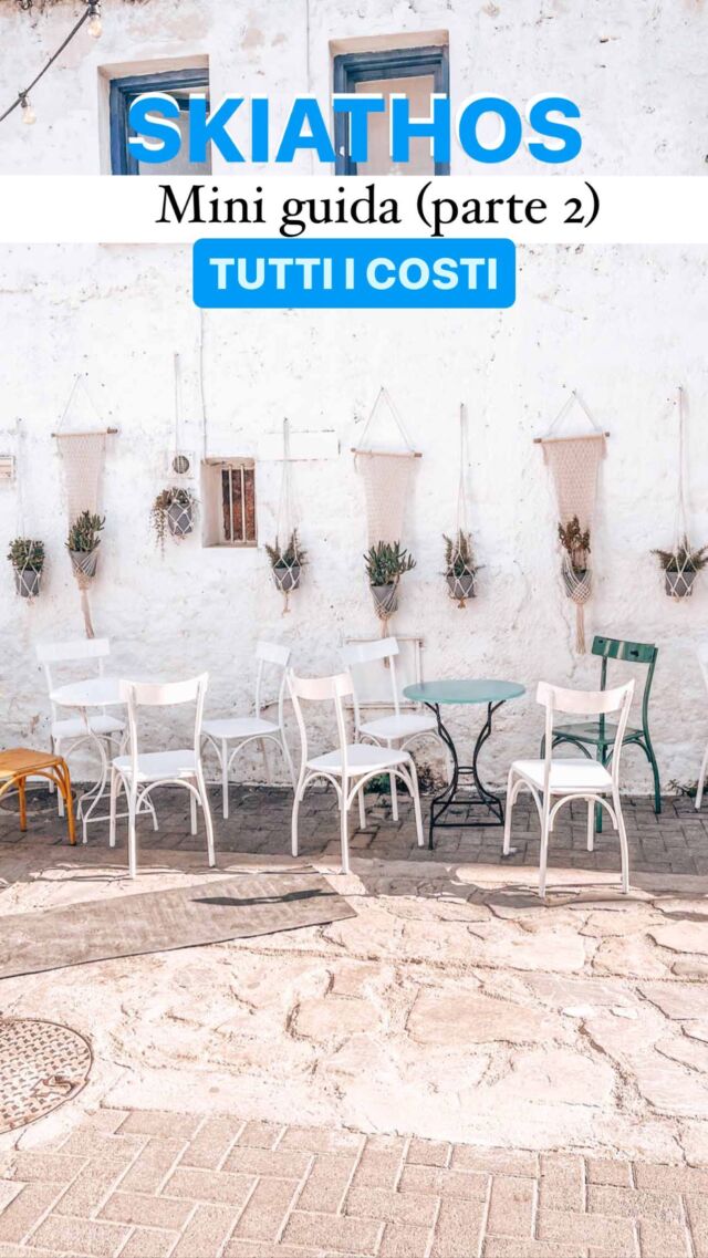 Ecco tutto quello che devi sapere 
Salva il reel e tagga i tuoi compagni di viaggio 🧳 

🛵Scooter
Io e Frank Abbiamo prenotato via whatsapp con @alpha_rental.gr
Abbiamo pagato in contanti e Il costo comprendeva scooter con premium cover, bauletto e caschi 
Parlano anche italiano 🇮🇹 

Il nostro hotel lo trovi sul blog invece LINK IN BIO
🤍Una delle cene più romantiche é alla taverna @Sklithri 
(Guarda le storie in evidenza 😍)

🐟 Le nostre taverne greche tipiche preferite sono state invece:
Alexandros @mihalis_maurogialis_
@the_mylos (super spot per vedere gli aerei atterrare è decollare)

🥙Il nostro gyros preferito era invece da No Name

🍺 Una birra da mezzo litro Costa in media 4-5 euro

🍸🥂Da non perdere l’happy hour da
@Terrazzapanorama
@Bourtzi.skiathos 

Sul porto vecchio dalle 17 alle 21 pagate il vostro aperitivo 7€

🚤 Tour organizzati 
Nota dolente perché costosi e frettolosi.
Il tour di Mamma Mia comprende anche 1 fermata di un’ora a Lalaria si parte alle 10 e si torna alle 18.
Quello per Lalaria-kastro tzougria parte alle 10 e rientra alle 17.
Attenzione spesso a causa del vento i tour non fermano a Lalaria e sostituiscono con altre tappe.
Noi vi consigliamo per queste 3 spiagge i taxi boat da prendere direttamente al porto vecchio 

 🏝️ Tzougria
L’isola dista 20 minuti in barca da Skiathos.
Le partenze sono alle 10-11-12 e il ritorno 16-17-18.
Fate il biglietto al porto vecchio.
I costi del ristorante sul mare sono un po’ elevati

potete pagare con carta o contanti tutte le escursioni.

Ombrellone e lettini costano in media 12€ solo a koukounaries abbiamo speso 20 presso il beach club dell hotel @eliviskiathos che però era davvero un posto tranquillo.

Continua a seguirci e condividi nei commenti le tue esperienze a Skiathos con altri viaggiatori.

Girls non perdete la mia linea di borse @beboheme_closet
 
#skiathos #skiathosisland #skopelosisland #abbavoyage #abba #vacanzeingrecia #grecia #vacanzealmare #viaggiaresempre #viaggiarechepassione #viaggiaconnoi